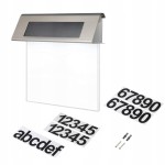 Numer domu podświetlany lampa solarna LED czujnik zmierzchu IP44 nierdzewna
