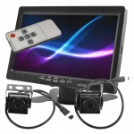 Monitor samochodowy EKRAN 7 cali AHD HD 2x KAMERA cofania 4PIN 12V 24V