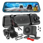 Lusterko samochodowe WSTECZNE monitor rejestrator jazdy i kamera cofania 4K