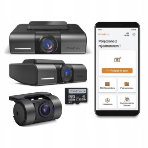 Rejestrator samochodowy FineVu WiFi 32GB QHD FHD GPS baza radarów