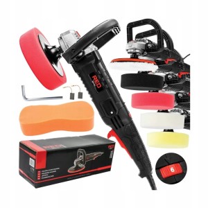 Polerka samochodowa szlifierka do lakieru 4 pady polerskie filc 2400 W