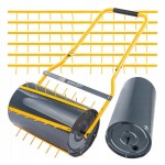 Walec do trawy ogrodowy aerator do trawnika ubijak do gleby ziemi 35L 50cm