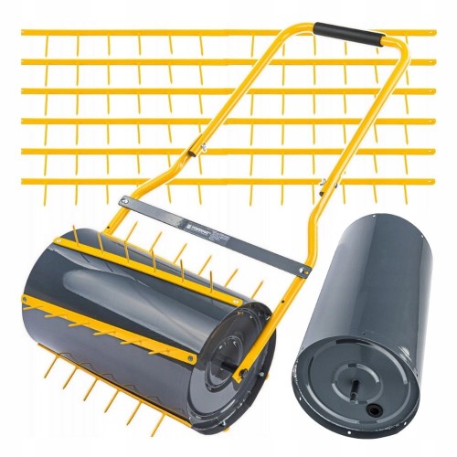 Walec do trawy ogrodowy aerator do trawnika ubijak do gleby ziemi 35L 50cm