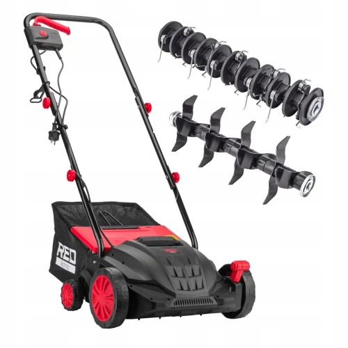 Aerator wertykulator do trawy elektryczny 3w1 32cm mocny 2400W kosz 30L
