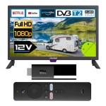 Telewizor SMART Android FHD 24 cale WiFi BT DVBT2 VGA HDMI USB 230V 12V 24V