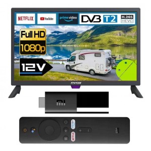 Telewizor SMART Android FHD 24 cale WiFi BT DVBT2 VGA HDMI USB 230V 12V 24V