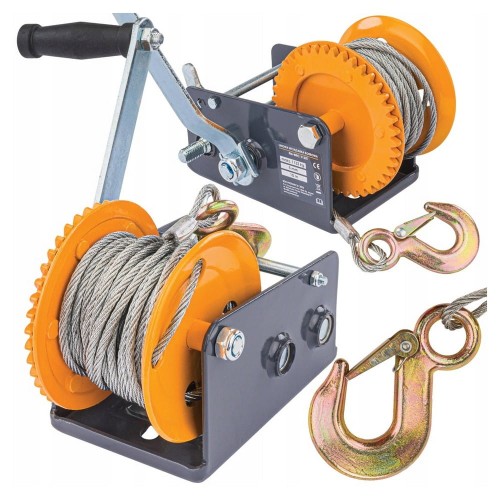 Wyciągarka linowa wciągarka ręczna na korbę 1133 kg 2500 lb lina 10m
