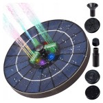 Fontanna SOLARNA pływająca efekty RGB z pompą do OCZKA wodnego STAWU 16cm
