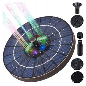 Fontanna solarna pływająca efekty RGB z pompą do oczka wodnego stawu 16cm
