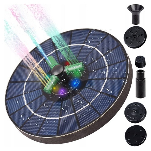 Fontanna solarna pływająca efekty RGB z pompą do oczka wodnego stawu 16cm