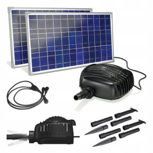 Pompa solarna do oczka wodnego kaskada strumień wodospad wydajna 3400 l/h