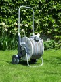 Wózek alu wąż ogrodowy 4-warstwowy 1/2 50 metrów zraszacz duży zestaw
