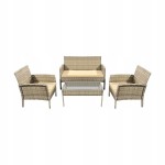 Meble ogrodowe zestaw mebli ogrodowych Teesa MIA jasny beż