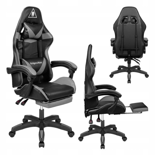 fotel-gamingowy-kubelkowy-obrotowy-czarno-szary-podnozek-krzeslo-krugermatz