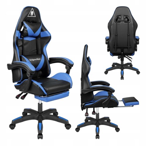fotel-gamingowy-kubelkowy-obrotowy-czarno-niebieski-podnozek-krzeslo-kruger