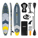 Deska do pływania SUP z siedziskiem pompowana 350x80x15cm do 170kg zestaw