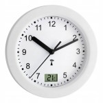 Zegar ścienny sterowany radiowo BIAŁY 17,5cm DCF77 pomiar temperatury