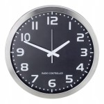 Zegar ścienny sterowany radiowo 40cm DCF77 aluminium