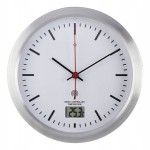 Zegar ścienny sterowany radiowo 17cm DCF77 pomiar TEMPERATURY przyssawka