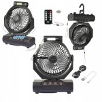 Wentylator AKUMULATOROWY kempingowy POWERBANK 20 000 mAh oscylacja LATARKA