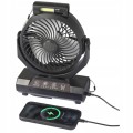Wentylator akumulatorowy kempingowy powerbank 20 000 mAh oscylacja latarka