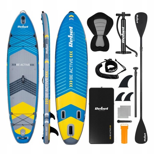 Deska do pływania SUP z siedziskiem pompowana 335x84x15cm do 170kg wiosło