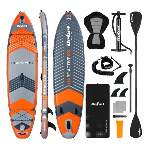 Deska do pływania SUP z siedziskiem pompowana 335x84x15cm do 170kg wiosło