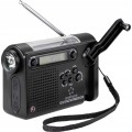 Radio solarne dynamo awaryjne FM AM KW powerbank na korbkę latarka surwiwal
