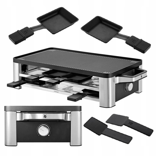Grill elektryczny 1500 W Raclette WMF 8 patelni DWUSTRONNA PŁYTA