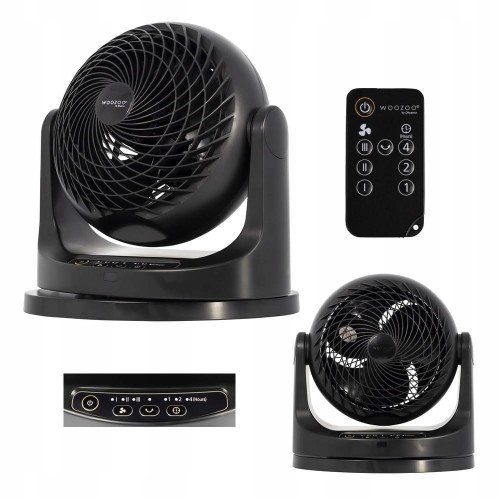 Wentylator stołowy REGULACJA na biurko 3 prędkości OSCYLACJA timer PILOT