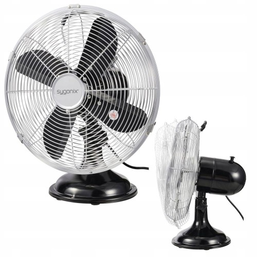 Wentylator stołowy REGULACJA 3 prędkości OSCYLACJA 4 Łopatki 40 W Sygonix