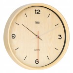 Zegar ścienny 30cm jasny brąz PŁYNNA praca WSKAZÓWEK