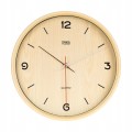 Zegar ścienny 30cm jasny brąz PŁYNNA praca WSKAZÓWEK