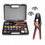 Zaciskarka ZESTAW szczypiec zaciskowych 439 ele 3 wymienne MATRYCE do 16mm