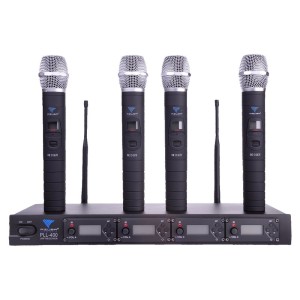 Mikrofony bezprzewodowe 4x mikrofon UHF odbiornik 4 kanały