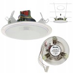 Głośnik SUFITOWY 150mm PA do zabudowy DWUDROŻNY 40W 87 dB PŁASKI biały