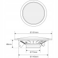 Głośnik sufitowy 150mm PA do zabudowy dwudrożny 40W 87 dB płaski biały