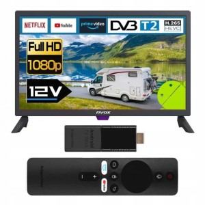 Telewizor SMART Android FHD 24 cale WiFi BT DVBT2 VGA HDMI USB 230V 12V 24V