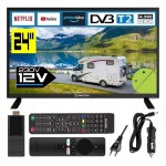 Telewizor do kampera 12V 24 cale smart Android tv WiFi Bluetooth USB HDMI