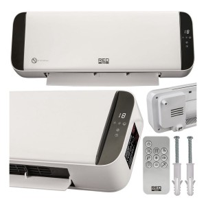 Kurtyna powietrzna grzejnik ceramiczny termowentylator ścienny 2000W pilot