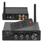 WZMACNIACZ Bluetooth A2DP stereo USB COAXIAL optyczne RCA 2x 100W antena