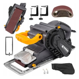 Szlifierka taśmowa do drewna metalu mocna ręczna stołowa z regulacją 2000W