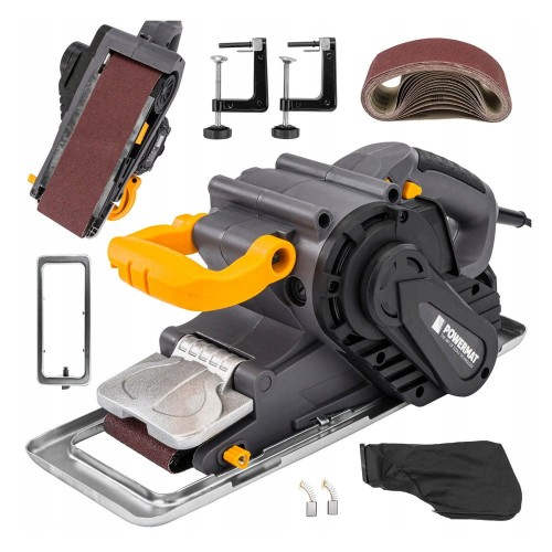 Szlifierka taśmowa do drewna metalu mocna ręczna stołowa z regulacją 2000W