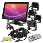 Monitor samochodowy COFANIA 7 cali AHD 4x KAMERA 4PIN 12V 24V osłona