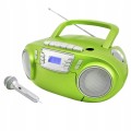Radio FM odtwarzacz CD BOOMBOX efekty świetlne disco MIKROFON karaoke USB