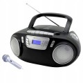 Radio FM odtwarzacz CD BOOMBOX efekty świetlne disco MIKROFON karaoke USB