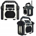 Radio FM na budowę przenośne BUDOWLANE USB Bluetooth AKUMULATOR IP55 uchwyt