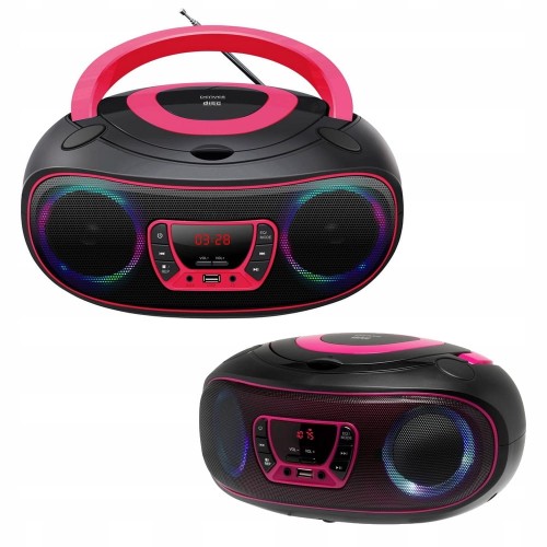 Radio FM Bluetooth BOOMBOX odtwarzacz CD efekty świetlne USB aux Jack 3.5mm
