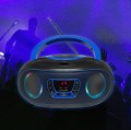 BOOMBOX Radio FM Bluetooth odtwarzacz CD efekty świetlne USB aux Jack 3.5mm