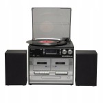 Radio DAB FM miniwieża gramofon odtwarzacz CD kasetowy USB mp3 aux SD pilot